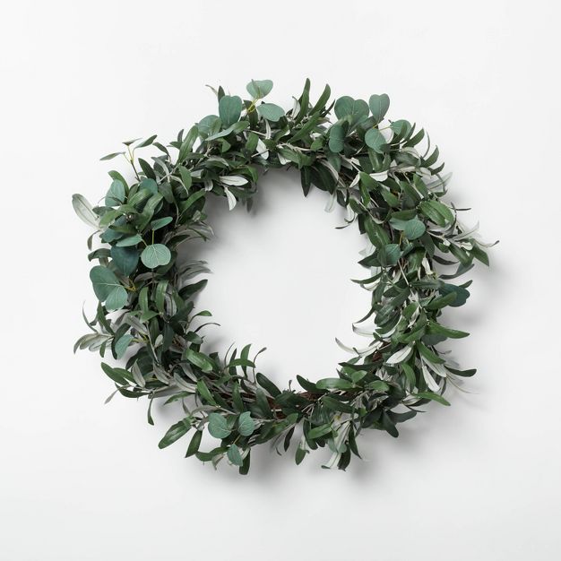 Green Leaf Wreath - Threshold&#8482; designed with Studio McGee | Target