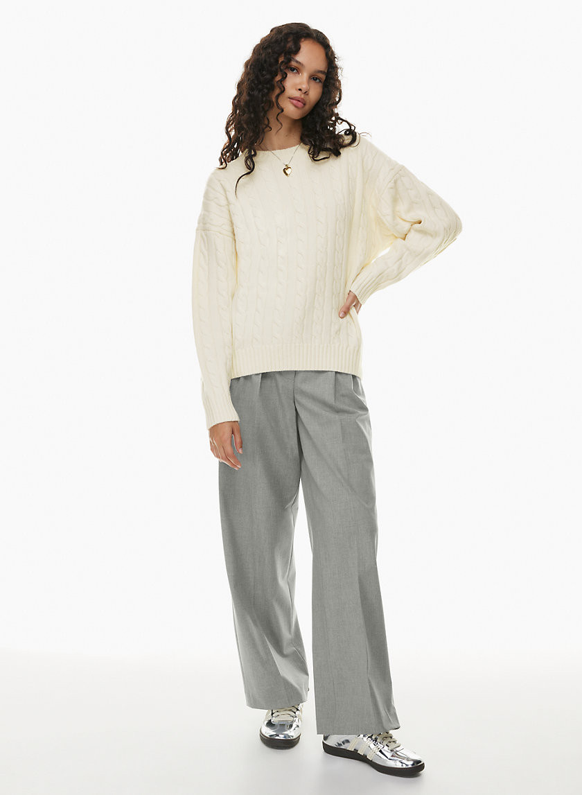 Sunday Best Women's Peggy Sweater in Whisper White size Small | Wool/Nylon/Cotton | Aritzia