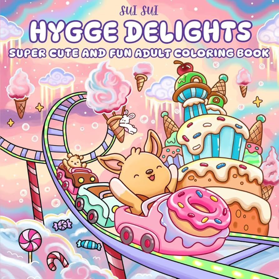 Hygge Delights - Super Cute and Fun Adult Coloring Book: Featuring Adorable Animal Characters Eng... | Amazon (US)