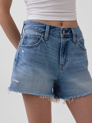 4" Mid Rise UltraSoft Relaxed Cutoff Shorts | Gap (US)