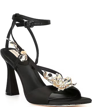 Antonio Melani Zoee Satin Flower Embellished Ankle Strap Dress Sandals | Dillard's | Dillard's