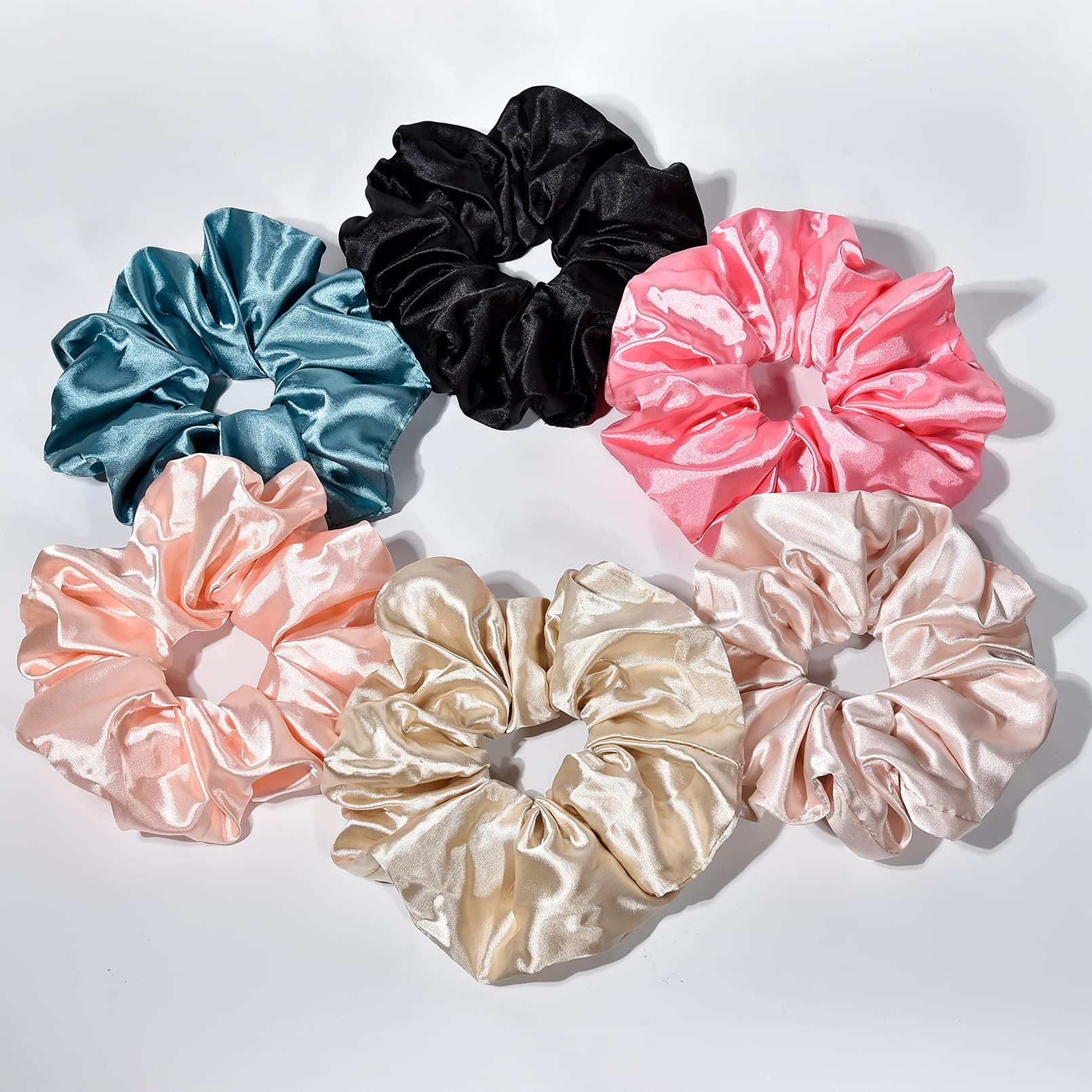 CEELGON Big Real Silk Scrunchies for Hair Satin Oversized for Sleep Large Scrunchie for Curly Hai... | Amazon (US)