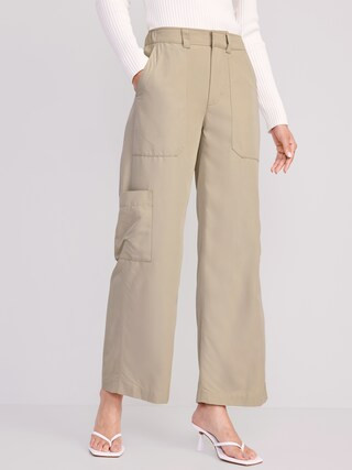 Mid-Rise Cargo Wide-Leg Pants for Women | Old Navy (US)