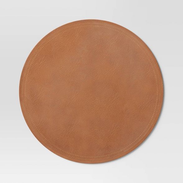 Faux Leather Decorative Charger - Threshold™ | Target