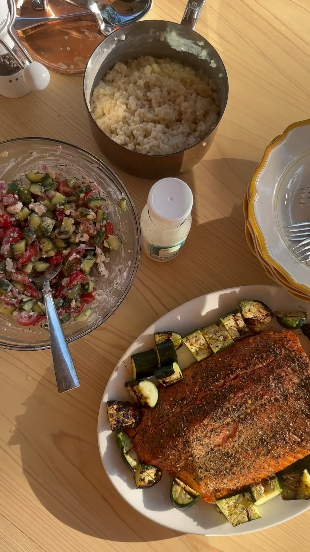Cedar Plank Salmon with Greek Cucumber Relish 🥒 🐟 

#LTKSummerEdit #LTKHome #LTKFindsUnder50