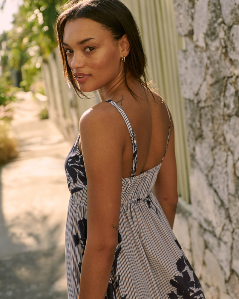 Sweetheart Babydoll Maxi Dress | Abercrombie & Fitch (US)
