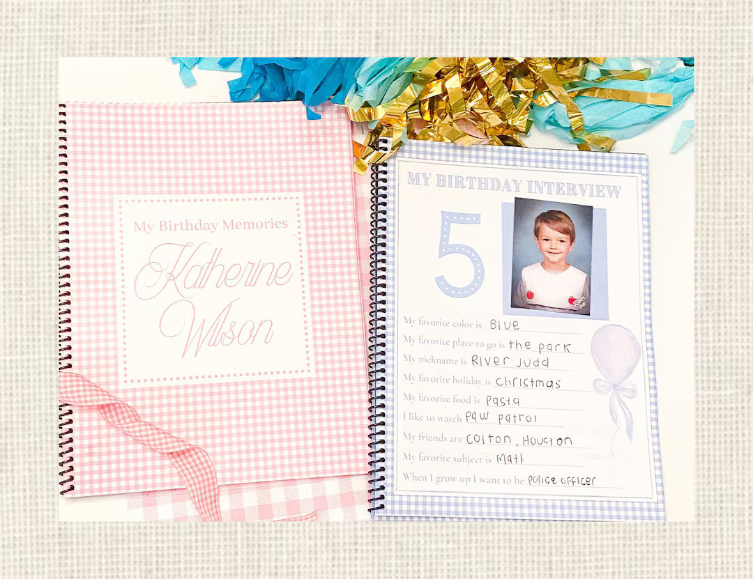 Birthday Memory Book / Birthday Interview / Memories / First Birthday Gift - Etsy | Etsy (US)