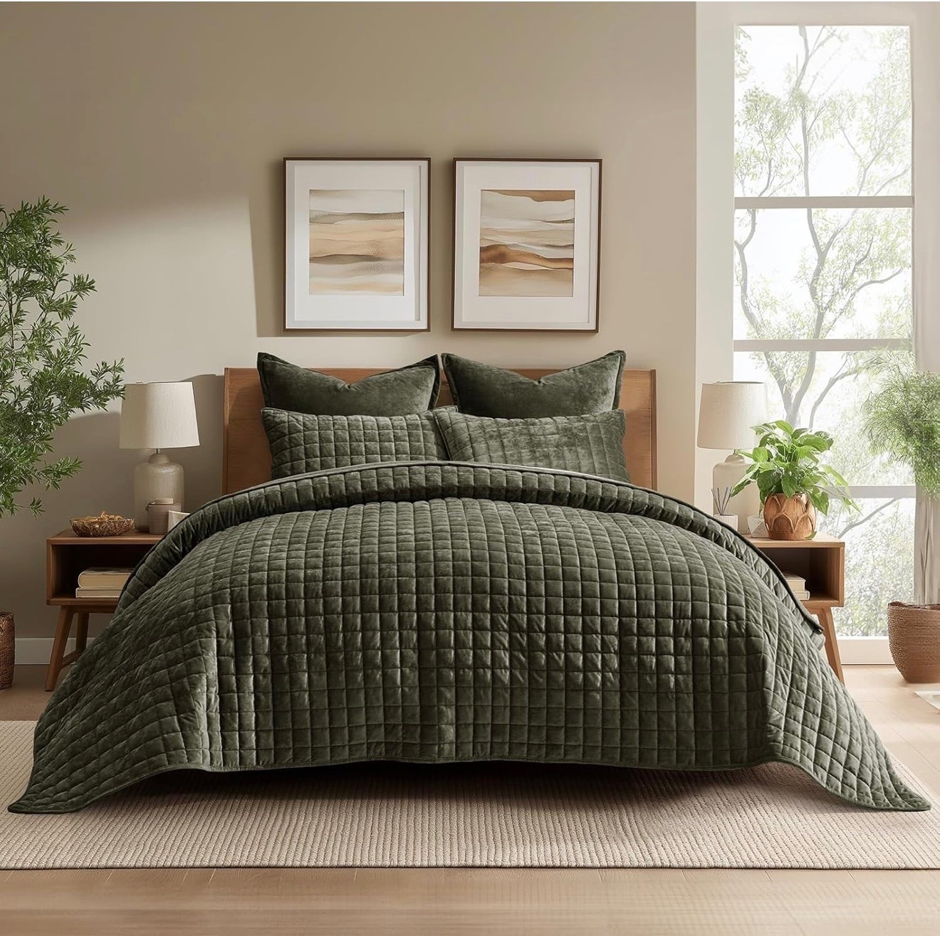 EVER-STUNNING QUILT - RECYCO luxury velvet quilt sets present a sophisticated and chic look. With an ultra-plush soft texture, it creates a rich and inviting sheen that varies in shades of color depending on the angle and lighting. The classic channel stitch geometric pattern makes it an absolute must-have for adding a touch of elegance to any home decor.

#LTKHome #LTKSaleAlert #LTKvlog