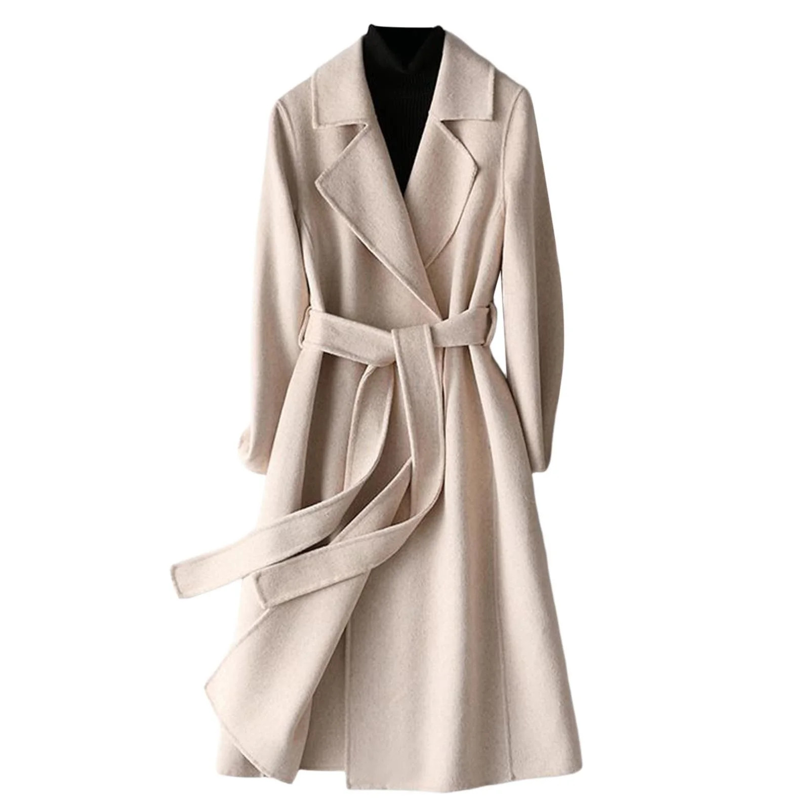 Trench Windbreaker Outerwear Fit Coat Women Solid Long Overcoat Slim Women's Coat Zipper Jacket W... | Walmart (US)