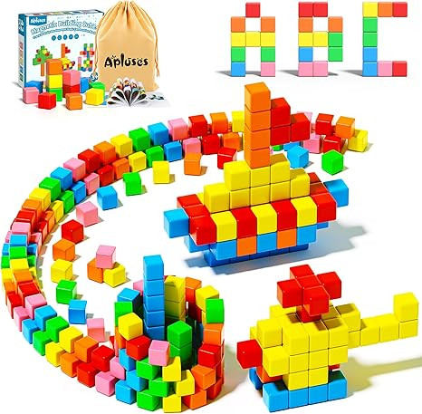Apluses 42PCS Magnetic Blocks, Gifts for 3 4 5 6 Year Old, Magnet Building Blocks for Toddlers, G... | Amazon (US)