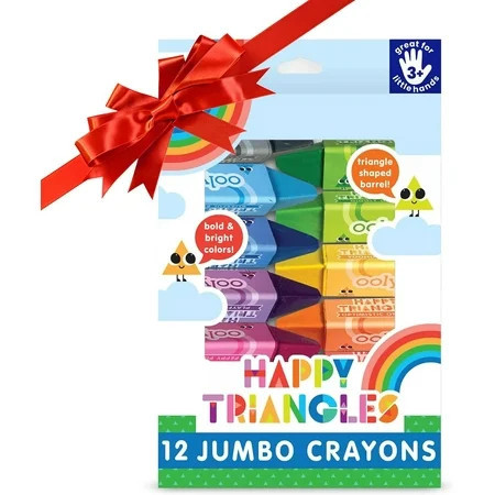 OOLY Crayons for Toddlers, 12 Triangle Shaped Jumbo Crayons for Small Hands | Walmart (US)