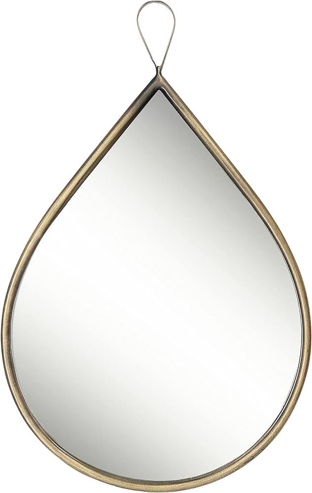 RUIDOZ Brass Teardrop Wall Mirror with Metal Frame for Home Decor, Gold Oval Mirror,Bronze Decora... | Amazon (US)