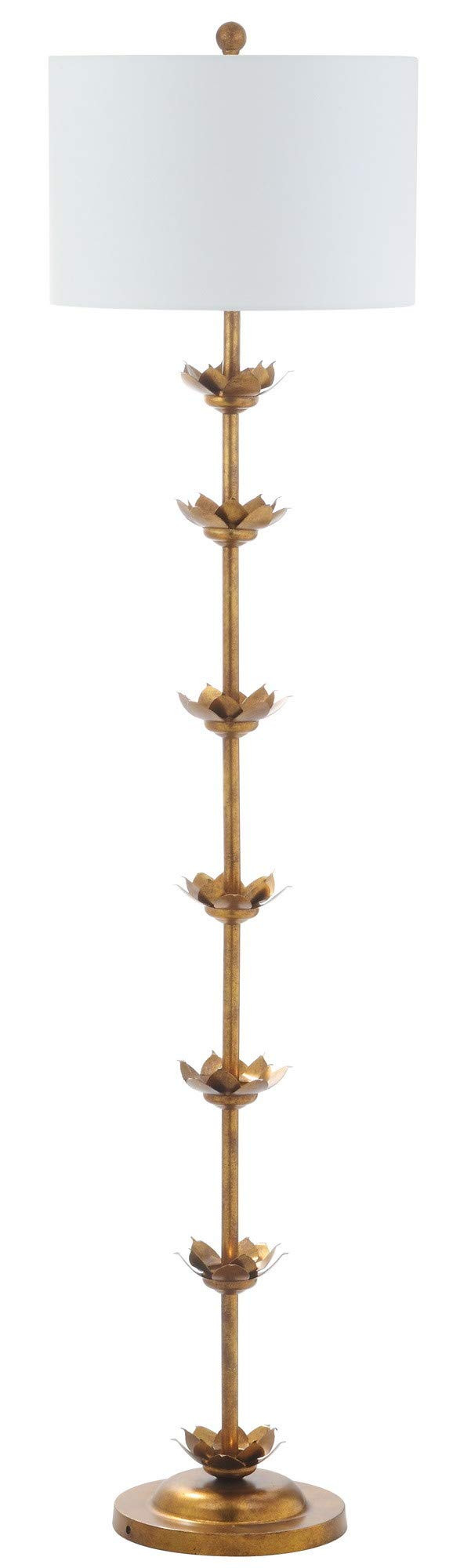 Safavieh FLL4003A Lighting Collection Landen Leaf 63.5" Antique Gold Floor Lamp, Metal | Amazon (US)