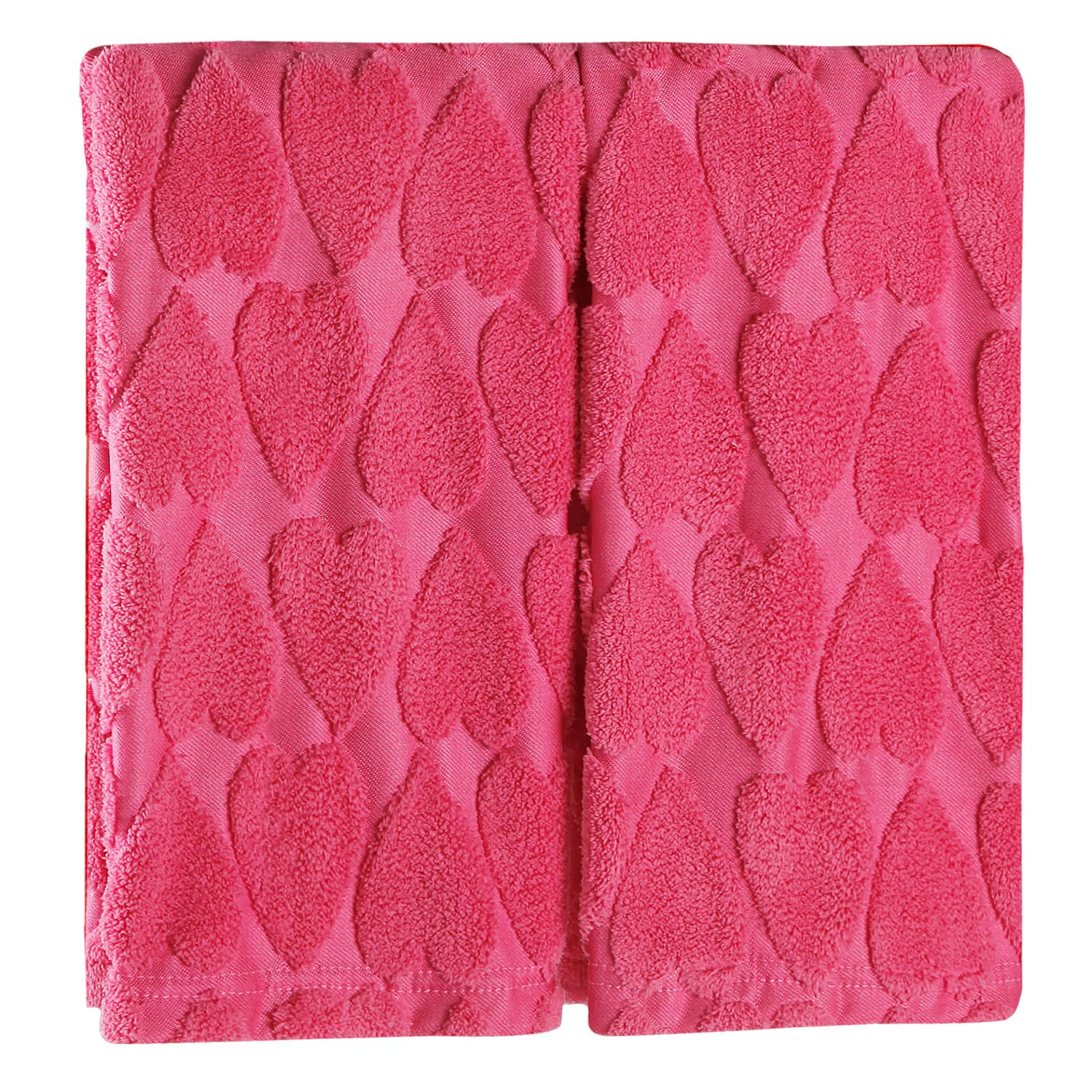 Quera 2 Pack Heart Valentine's Day Hand Towels Pale Red Bathroom Decorative Towels Set for Drying... | Amazon (US)