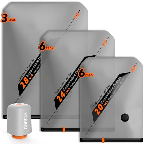 Vacbird Rechargeable Wireless Pump Travel Storage Bags Set - Portable Space Saver Bags for Travel... | Amazon (US)