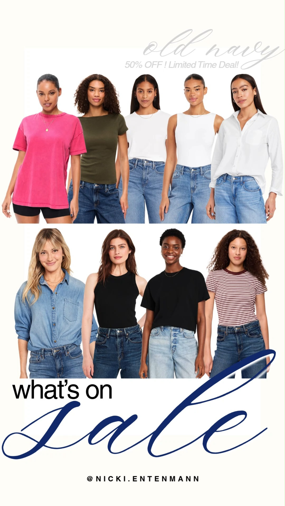 Refresh your capsule wardrobe with Old Navy tops now 50% off. From button downs and ribbed tanks to oversized tees and denim shirts, grab essentials today and elevate everyday style affordably. #oldnavy #oldnavystyle #salealert #oldnavyfinds #everydaybasics #capsulewardrobe #budgetfashion #shoppinghaul #stylefinds #modernliving 👕✨🛍️ 

 #LTKootd #LTKActive #LTKSaleAlert