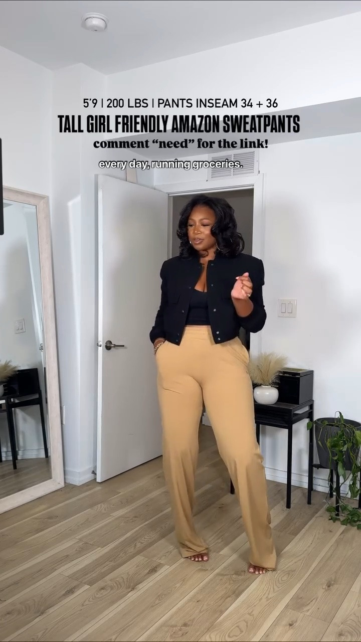 LOVE these $36 Amazon sweatpants. Long for the long legged girls!! 32, 34 inseam and 36 inseam available!! I am 5’9 | 200 lbs and liked the LARGE or XL fit with 34 inseam the best for me!!! They have an internal drawstring to adjust the waist and are sooo stretchy!! Perfection and comfort. Medium in the jacket + small in the tank top

#LTKFindsUnder50 #LTKActive #LTKMidsize