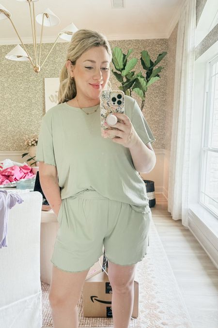 These pjs are SO soft! Wearing an XXL because I like them oversized. Come in lots of great colors. 

THEBLOOMINGNEST pjs Amazon cozy soft sleepwear 

#LTKMidsize #LTKSeasonal #LTKStyleTip
