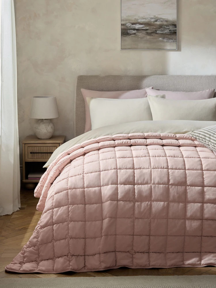 Buy Pink Darcie Textured Quilted Bedspread from Next Ireland | Next EU