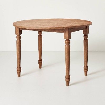 44" Vintage Windsor Drop Leaf Round Dining Table - Aged Oak - Hearth & Hand™ with Magnolia | Target