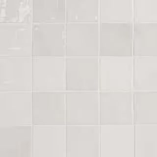 Kingston White 4 in. x 4 in. Polished Ceramic Wall Tile (5.38 sq. ft./case) | The Home Depot