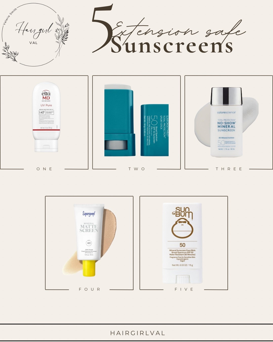 Let’s talk sunscreen + extensions — because not all SPF is created equal when it comes to your hair!

If you’ve noticed your blonde or light extensions turning orange, pink, or brassy, your sunscreen might be the culprit.
The ingredient avobenzone (found in many chemical sunscreens) is known to react with lightened hair and cause discoloration — and once it stains, it’s tough to reverse.

Here’s the tea:
BAD: Avobenzone, Octocrylene
GOOD: Mineral-based SPF with Zinc Oxide or Titanium Dioxide

I’m sharing my favorite extension-safe sunscreens on my LTK page so you can protect your hair and your glow all summer long.

#HairGirlVal #HairEducation #ExtensionCare #BlondeExtensions #SummerHairTips #SunscreenMatters #MineralSunscreenOnly #HealthyHairStartsHere #LTKBeauty #LTKFinds
