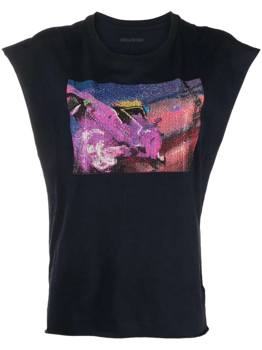 Zadig&Voltaire Cecilia graphic-print T-shirt | Blue | FARFETCH | Farfetch Global