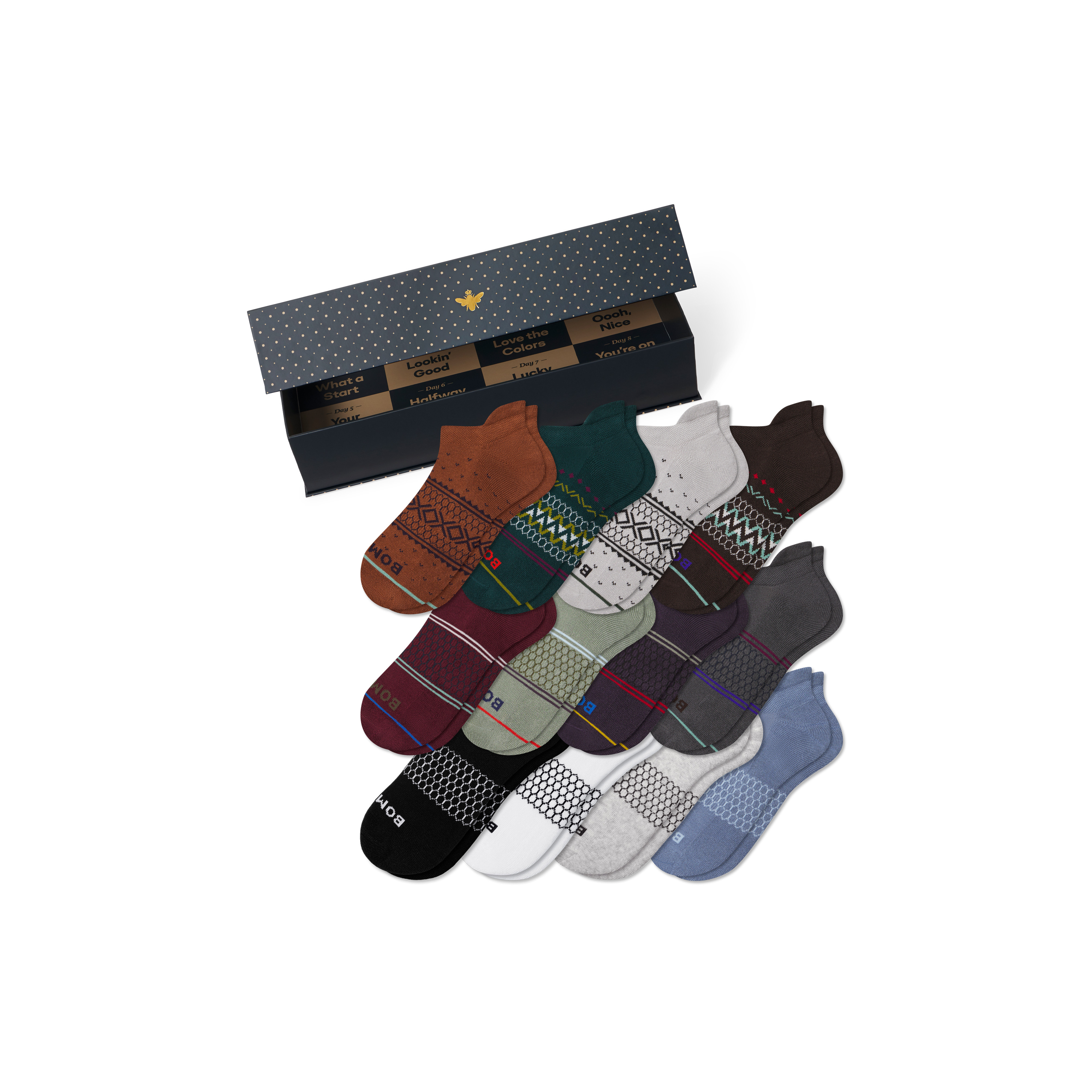Men's 12 Days of Gift Box - Holiday Mix - Medium - Cotton Blend - Bombas | Bombas