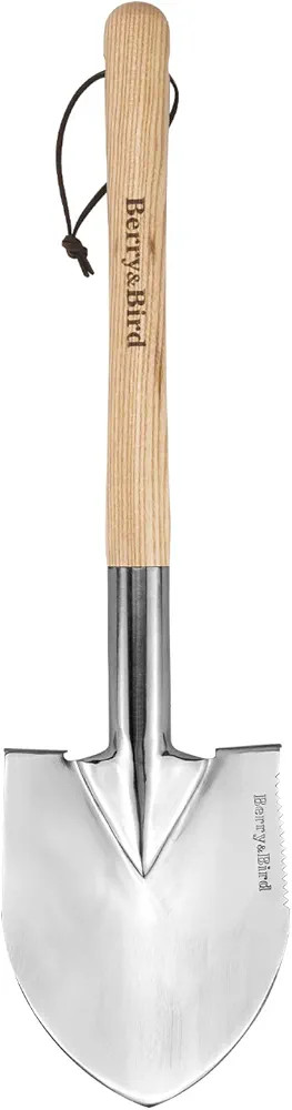 Berry&Bird Short Hand Shovel, 19.8’’ Digging Trowel for Gardening with Wood Handle Stainless ... | Amazon (US)