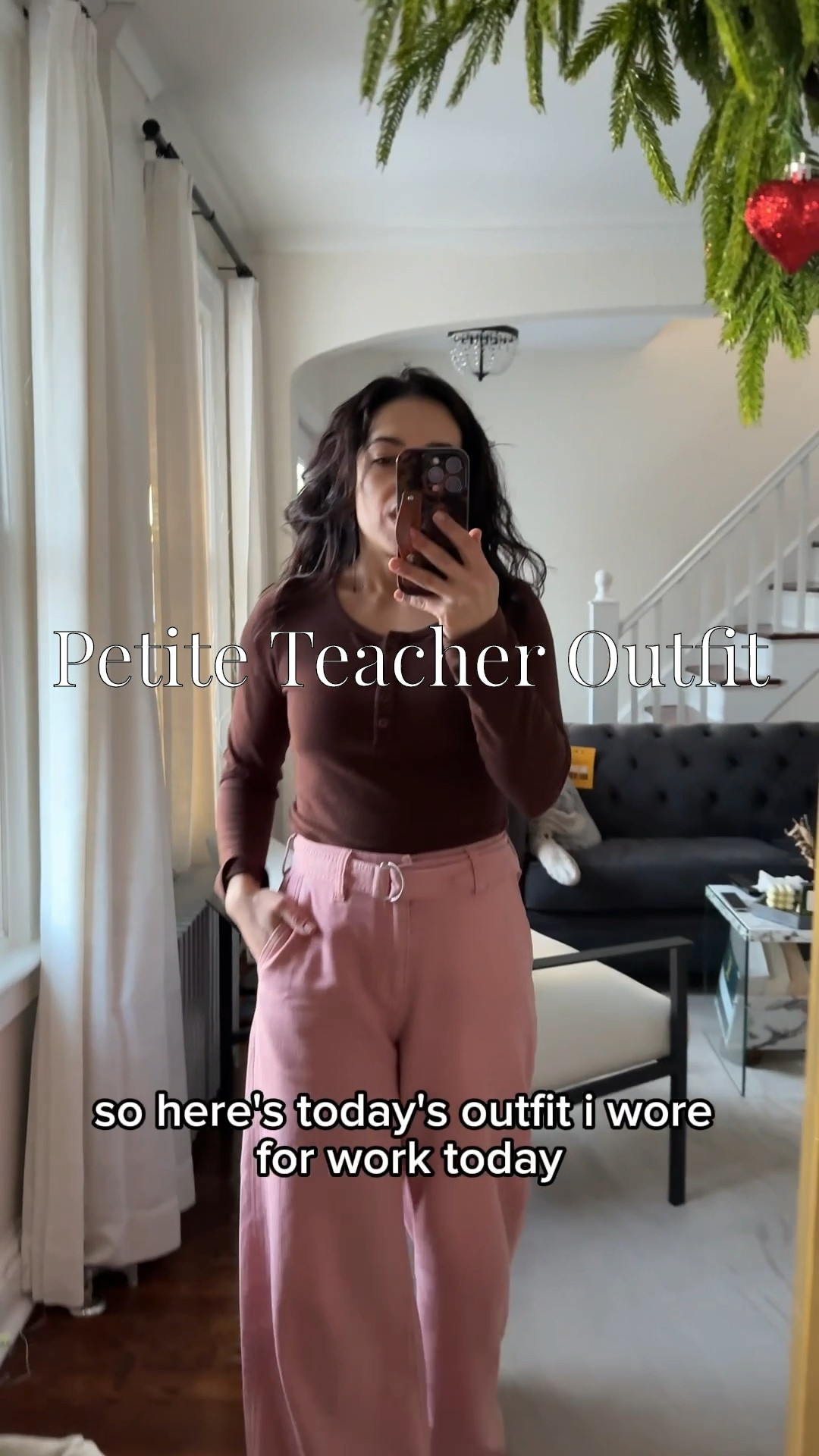 Petite friendly teacher outfit idea. These pink pants are from Liverpool Los Angeles. They come in regular and petite lengths. I love how soft they are and how there’s no gap in the back! Light brown cohoe boots and brown Henley top from Amazon. 

#LTKPetite #LTKWorkwear #LTKValentine