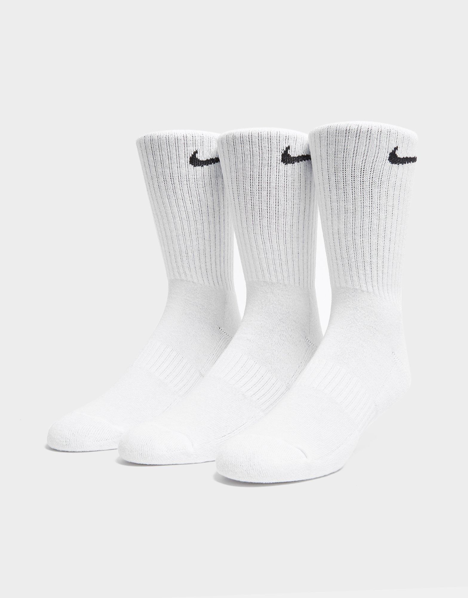 Buy White Nike 3 Pack Cushioned Crew Socks | JD Sports (UK)