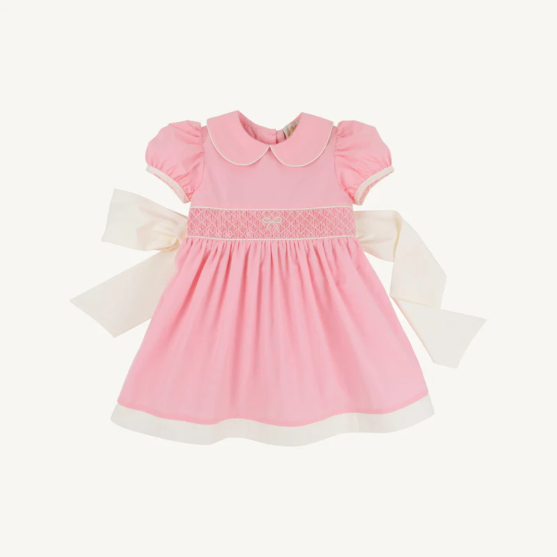 MacClare Cap Sleeve Dress - Sandpearl Pink with Palmetto Pearl | The Beaufort Bonnet Company