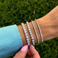 Lab Grown Diamond Tennis Bracelet For Women - 14K White, Yellow, Rose Gold 1-10 Carat Valentines Day Gift, Def Color, Vvs Clarity | Etsy (US)