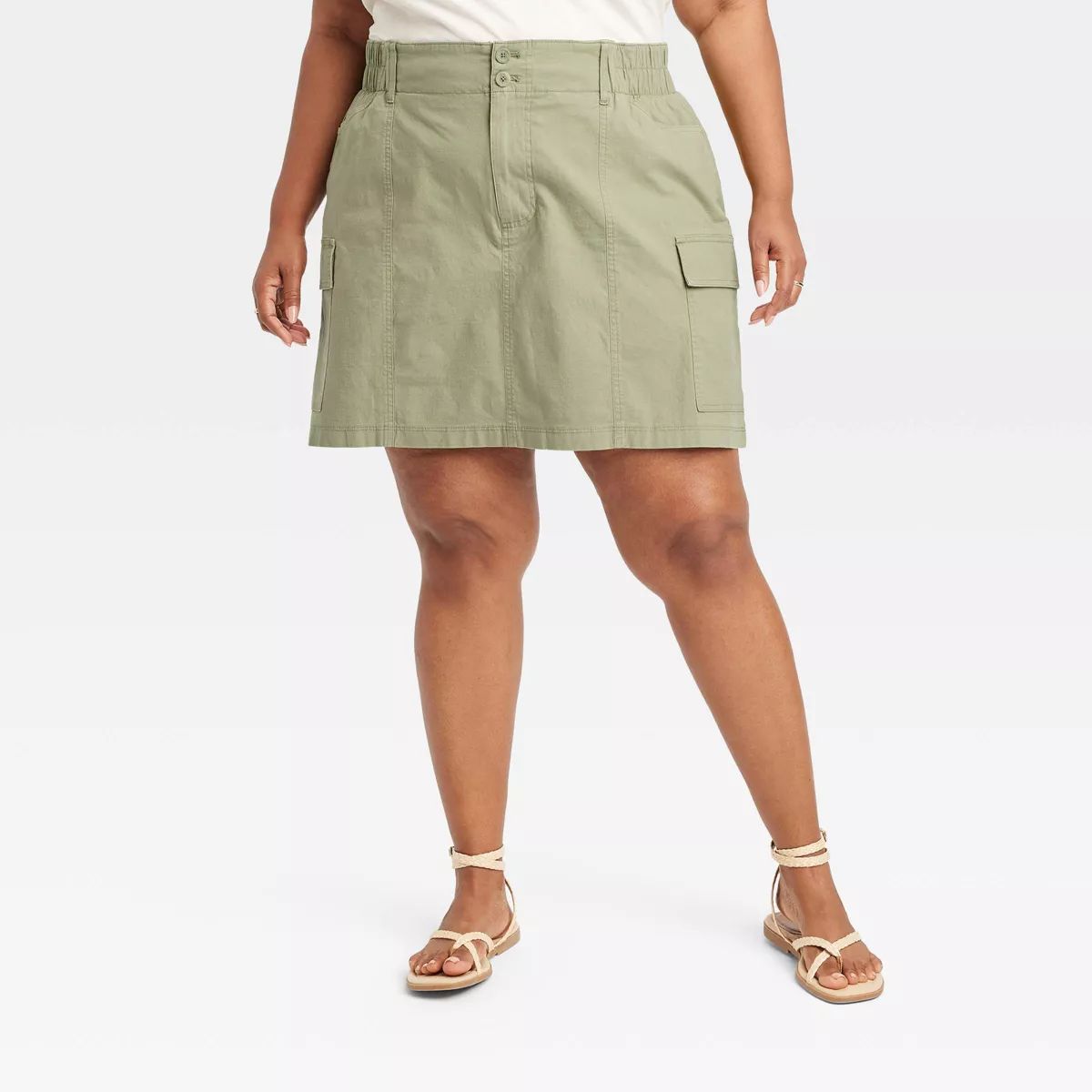 Women's High-Rise Cargo Mini A-Line Skirt - Ava & Viv™ | Target