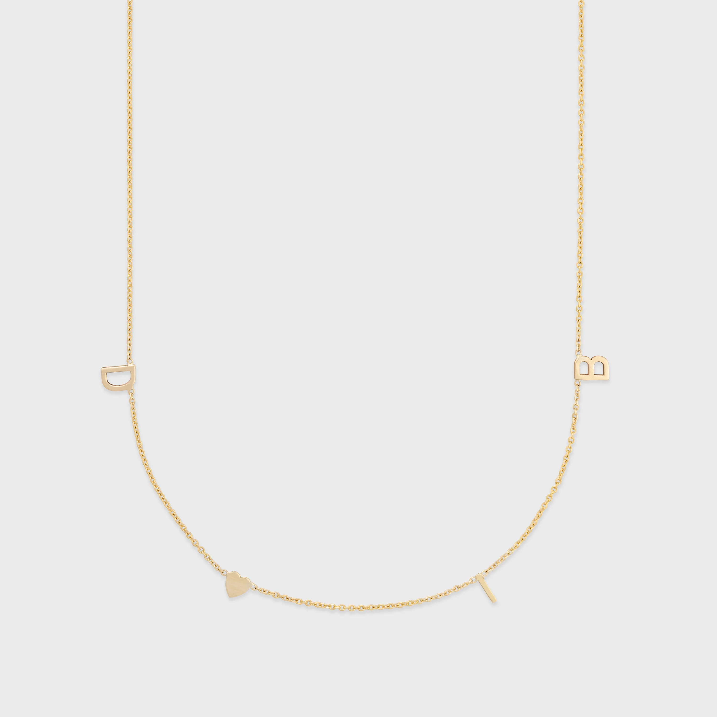 14k custom classic initials necklace | Cuffed by Nano