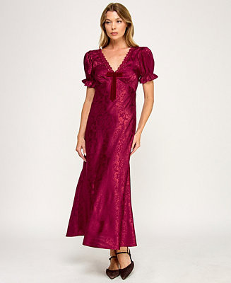 Juniors' Short Sleeves Midi Dress | Macy's