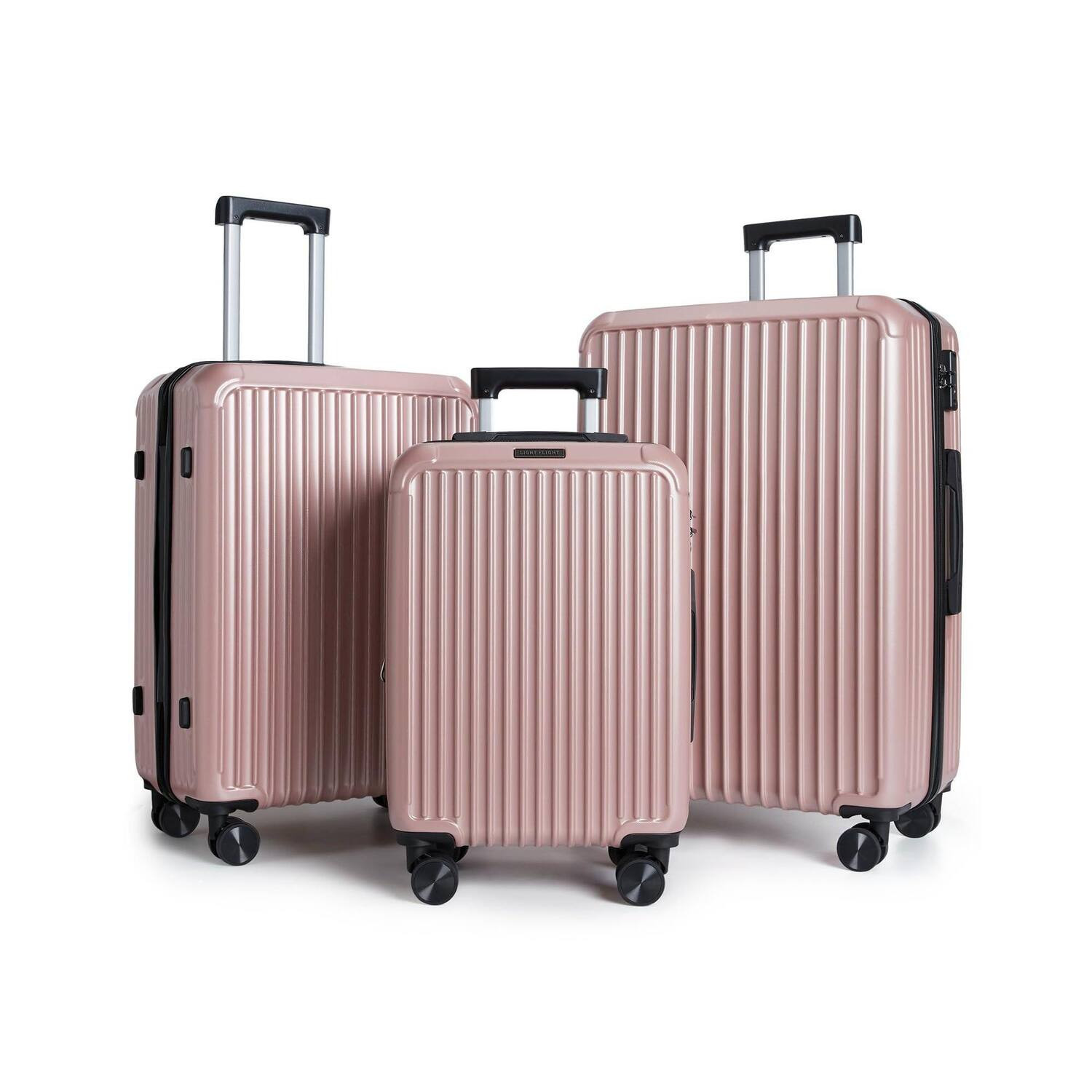 Dapper Styles - Carry On Luggage Airline Approved Durable Hard Shell Suitcases - Rouge Dust-3-Piece Set-20""/24""/28 | Best Buy U.S.