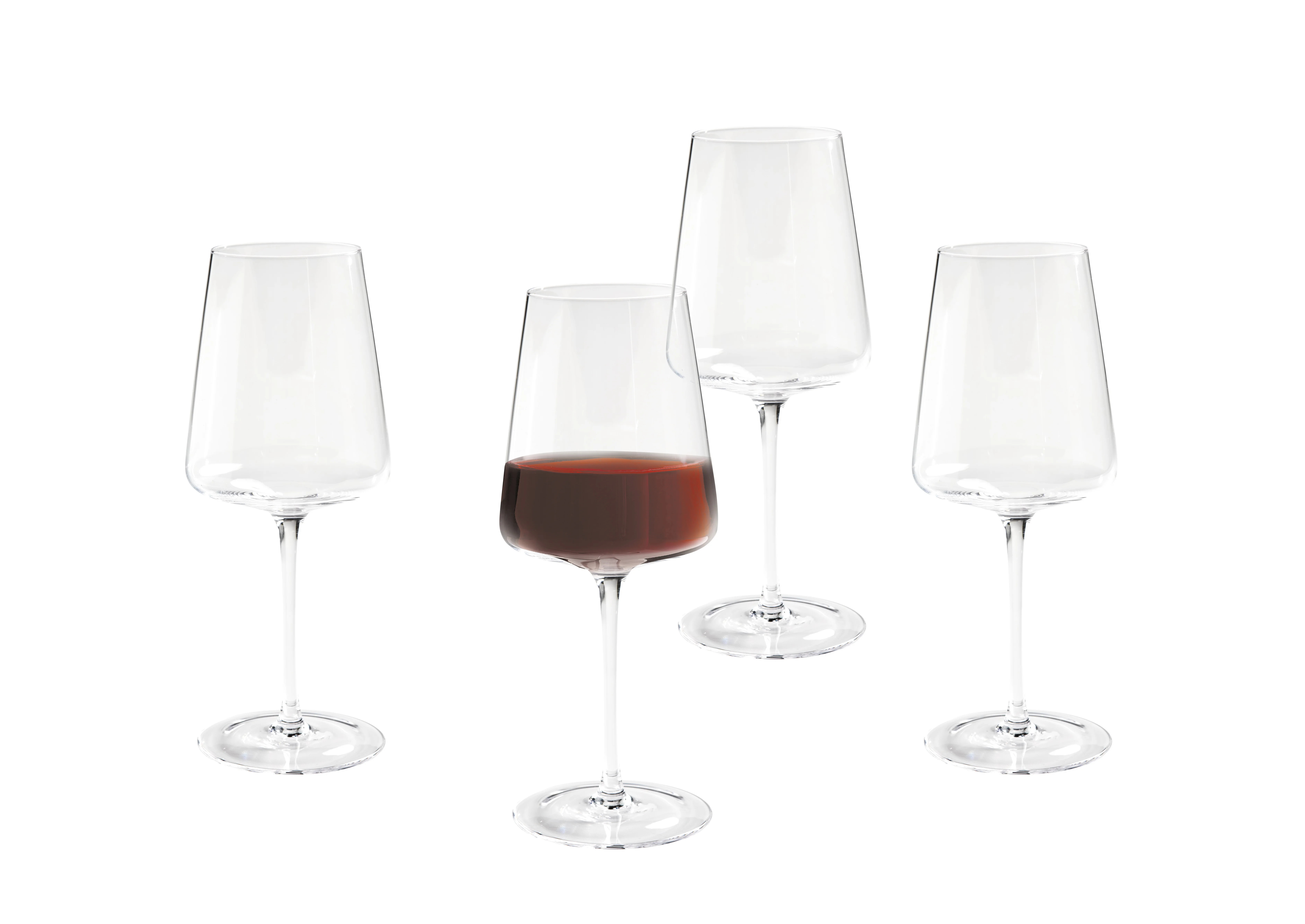 Better Homes & Gardens Clear Flared Red Wine Glass with Stem 17 ounce, 4 Pack - Walmart.com | Walmart (US)