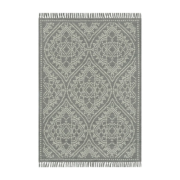 Better Homes & Gardens 7' x 10' Gray Medallion Outdoor Rug | Walmart (US)