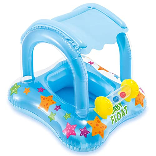 HBSGS Baby Pool Float with Canopy and UPF Sun Protection, Baby Swimming Float for Baby 3-36 Months, Starfish, Frogs, Mother and Baby Infant Pool Float (Starfish：81*66cm/31.9*26inch) | Amazon (US)