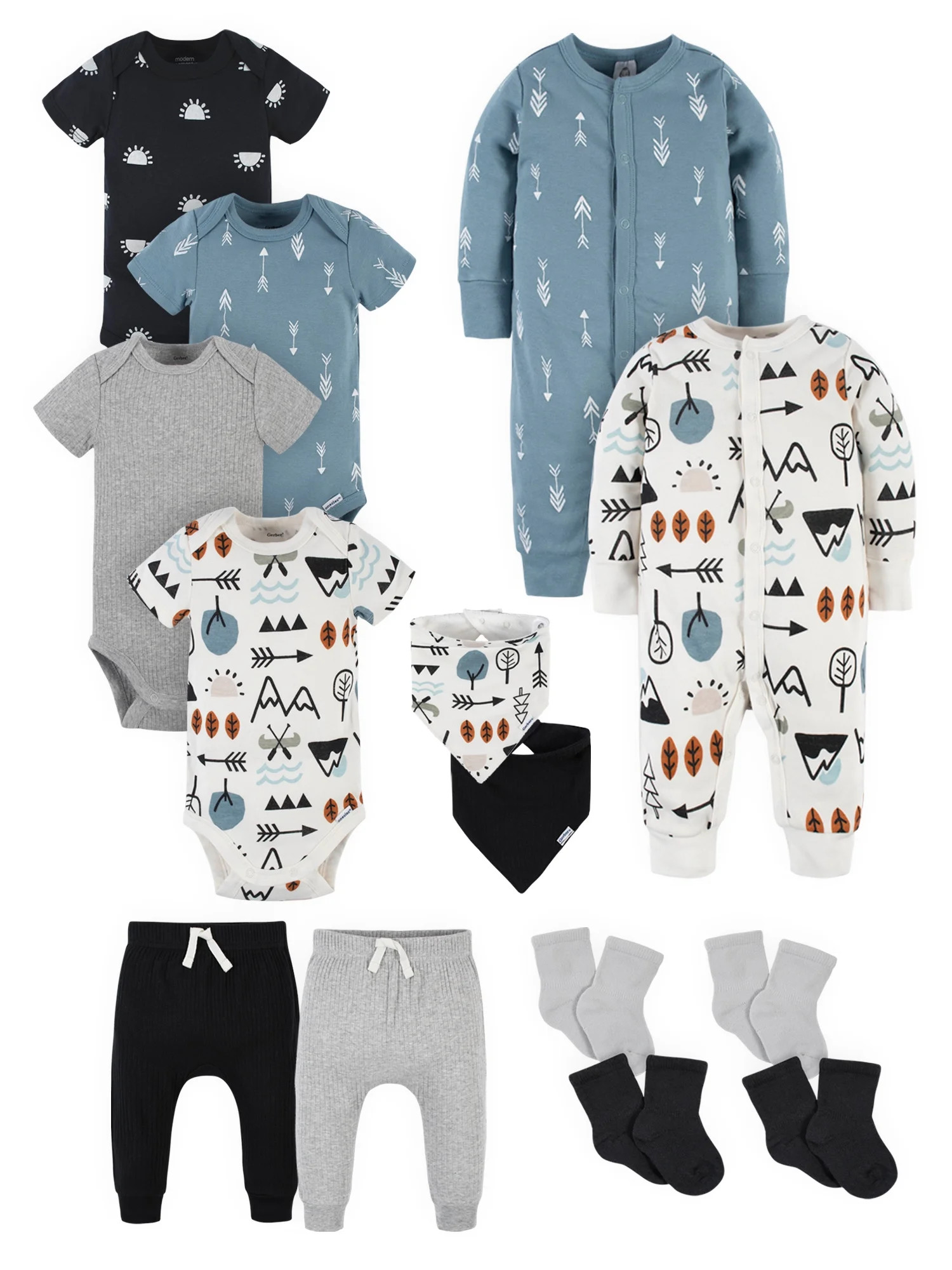 Modern Moments by Gerber Baby Boys Baby Shower Gift Set, 14-Piece (Newborn-12 Months) | Walmart (US)