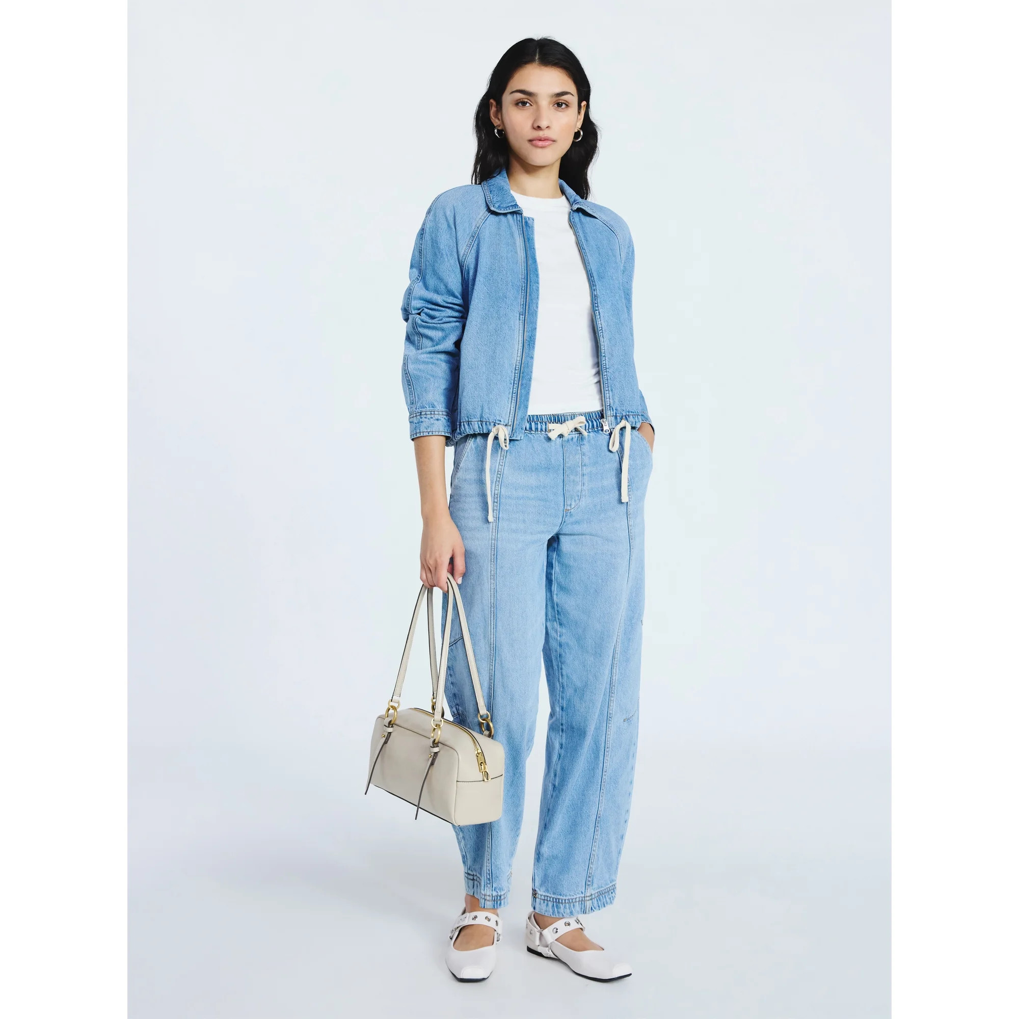 Scoop Women's and Women's Plus Denim Bomber Jacket, Midweight, Sizes XS-4X | Walmart (US)