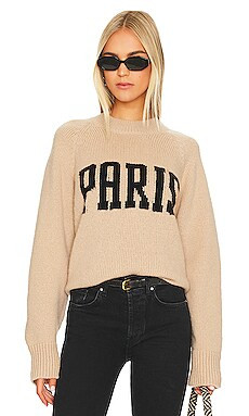 ANINE BING Kendrick University Paris Sweater in Light Camel from Revolve.com | Revolve Clothing (Global)