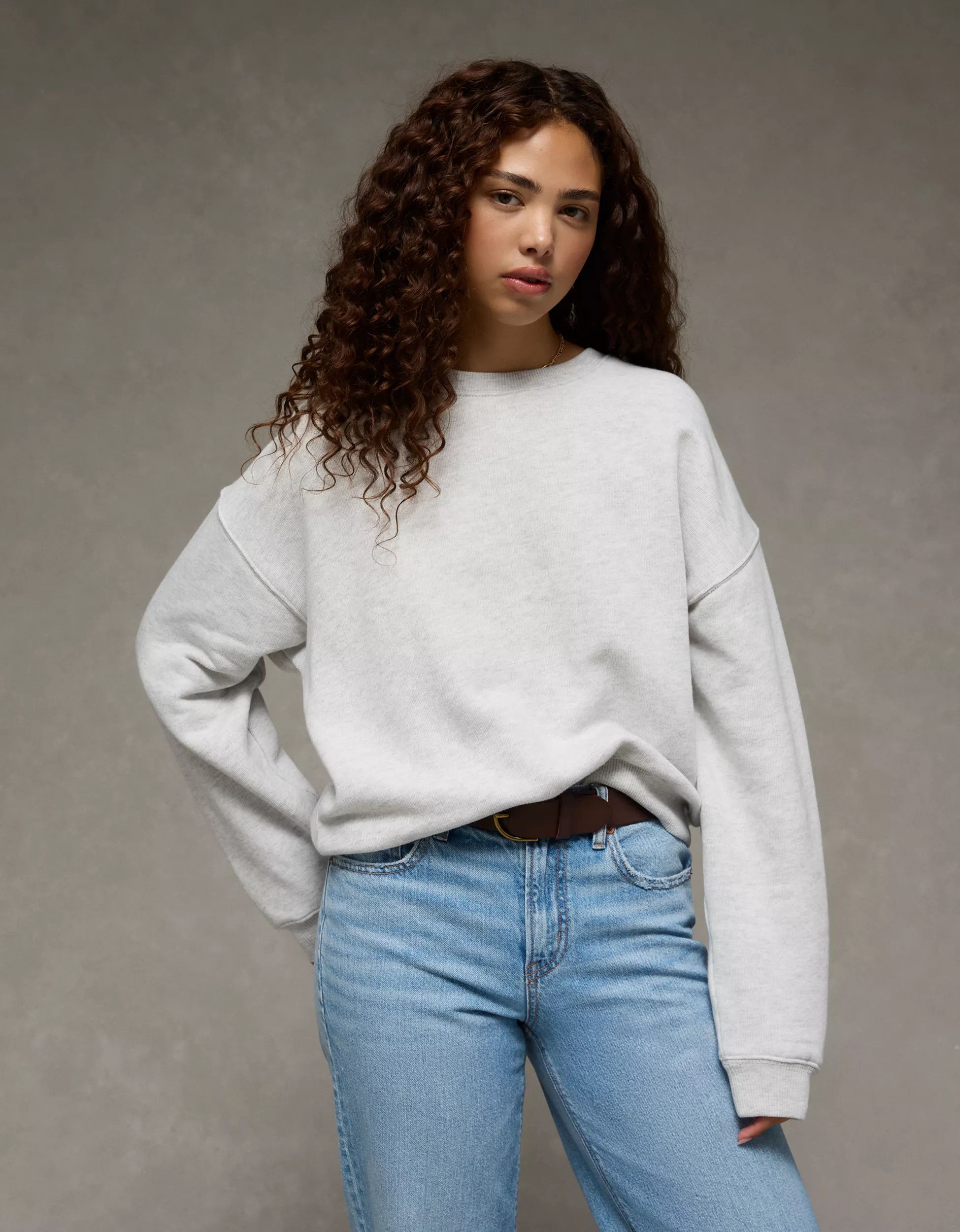 AE Relaxed Crew Neck Sweatshirt | American Eagle Outfitters (US & CA)