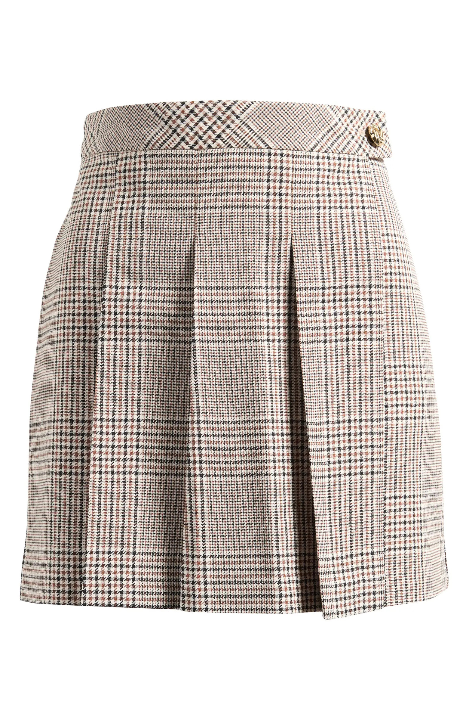 Pleated Check Miniskirt | Nordstrom