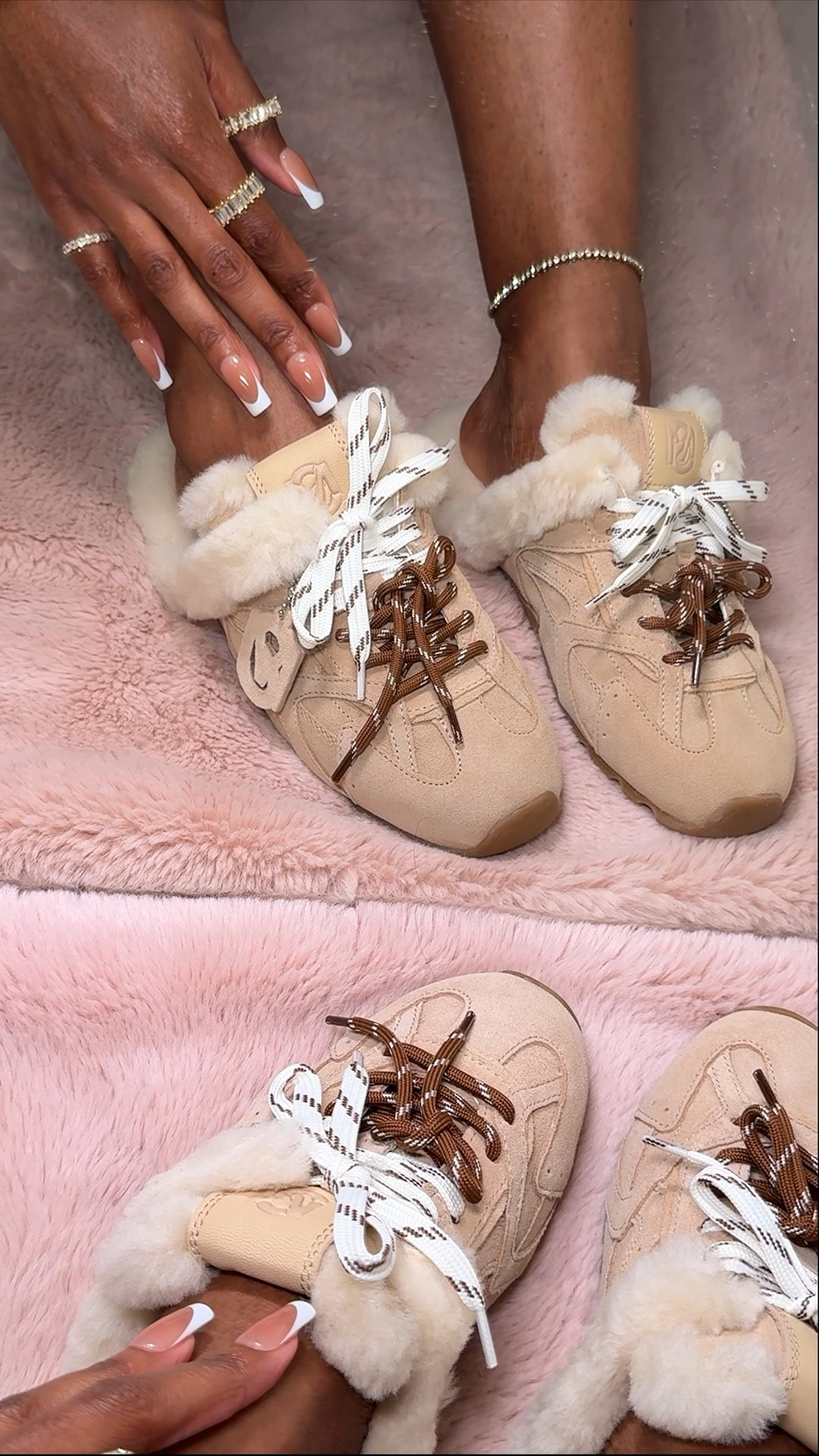 #AD I love finding cute sneakers to wear with my casual outfits, and these sneaker mules from @Steve Madden US are so cute! 😍✨

I’m wearing them in a size 10, and they fit true to size.

The faux fur lining makes them feel so cozy!
