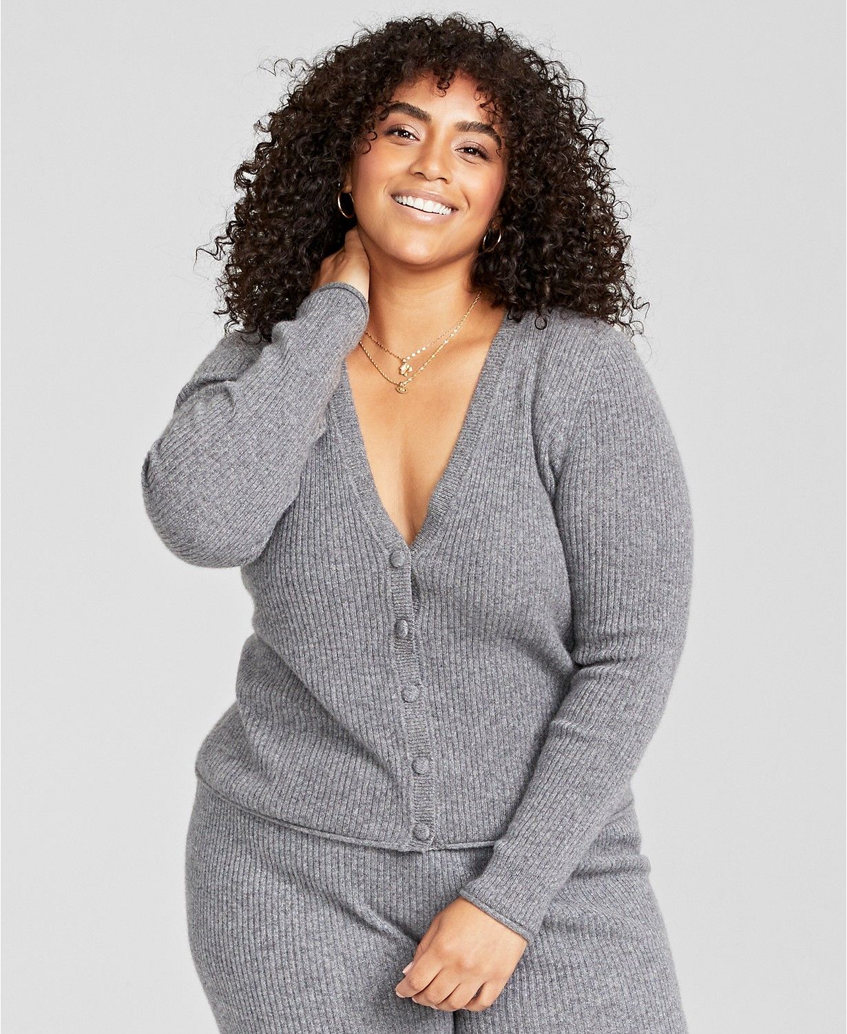 Charter Club Plus Size Cashmere Ribbed Boyfriend Cardigan, Created for Macy's & Reviews - Sweater... | Macys (US)