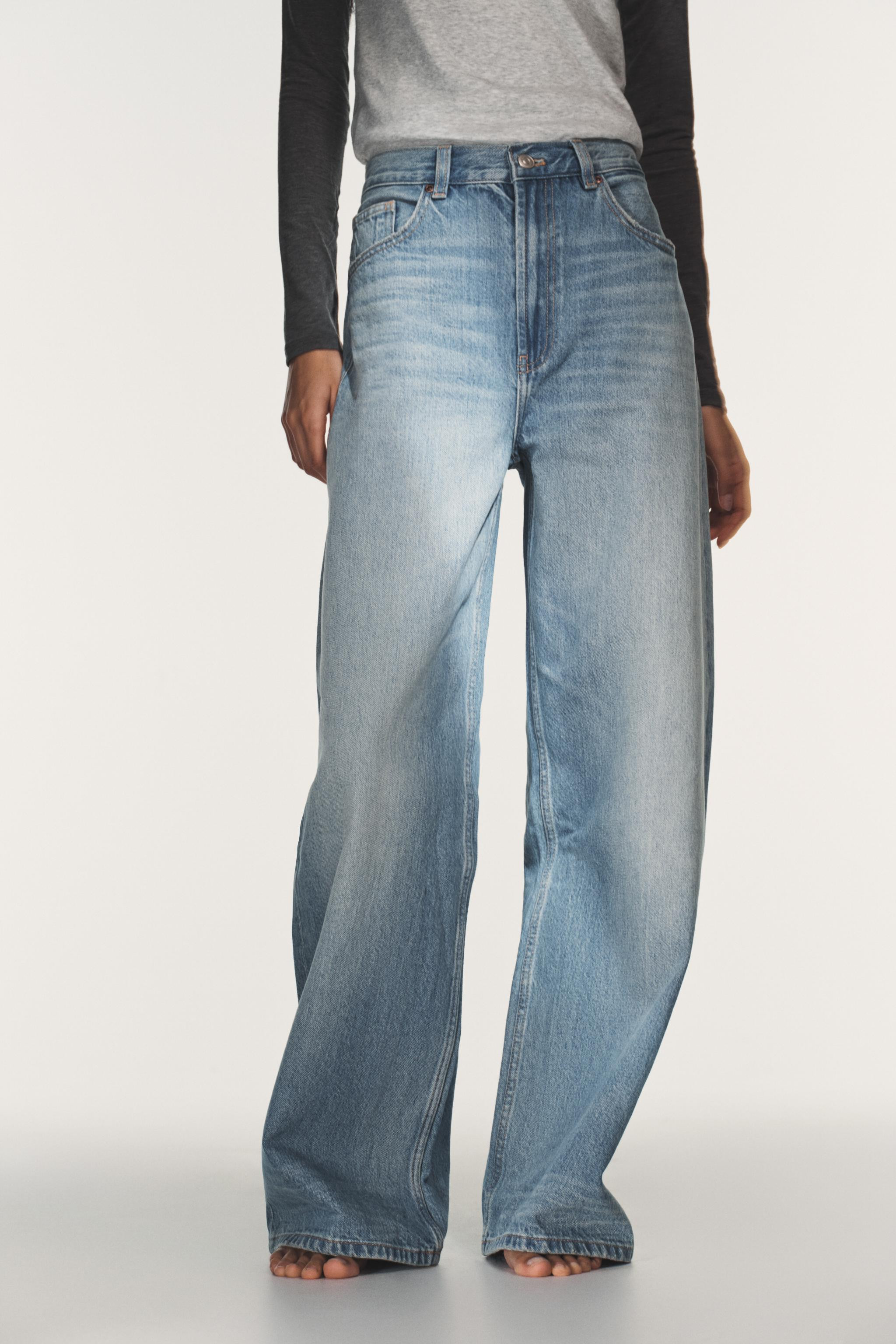 TRF EXTRA WIDE LEG HIGH-WAIST JEANS | Zara US