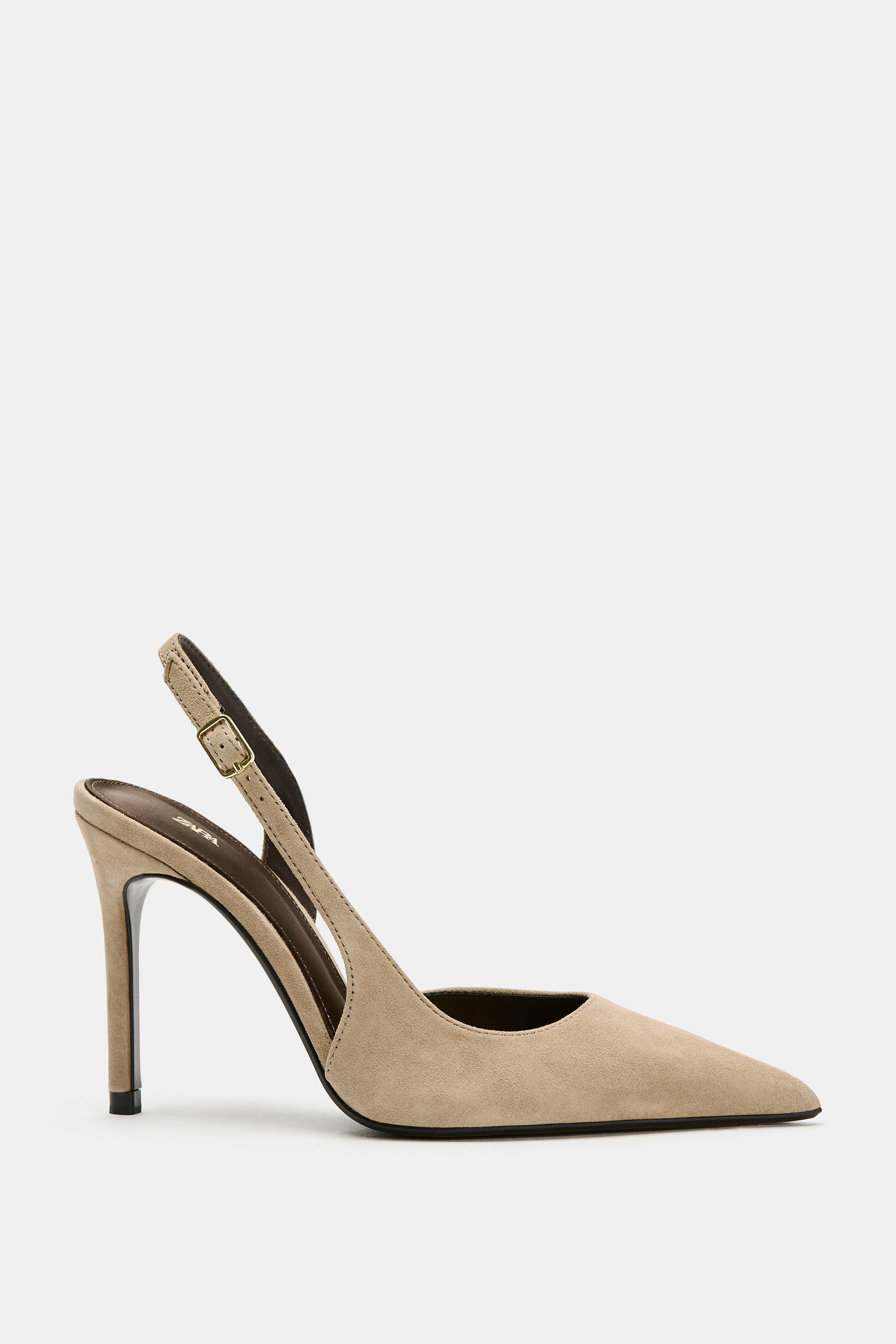 CHAUSSURES À TALONS ASYMÉTRIQUES EN DAIM | Zara FR