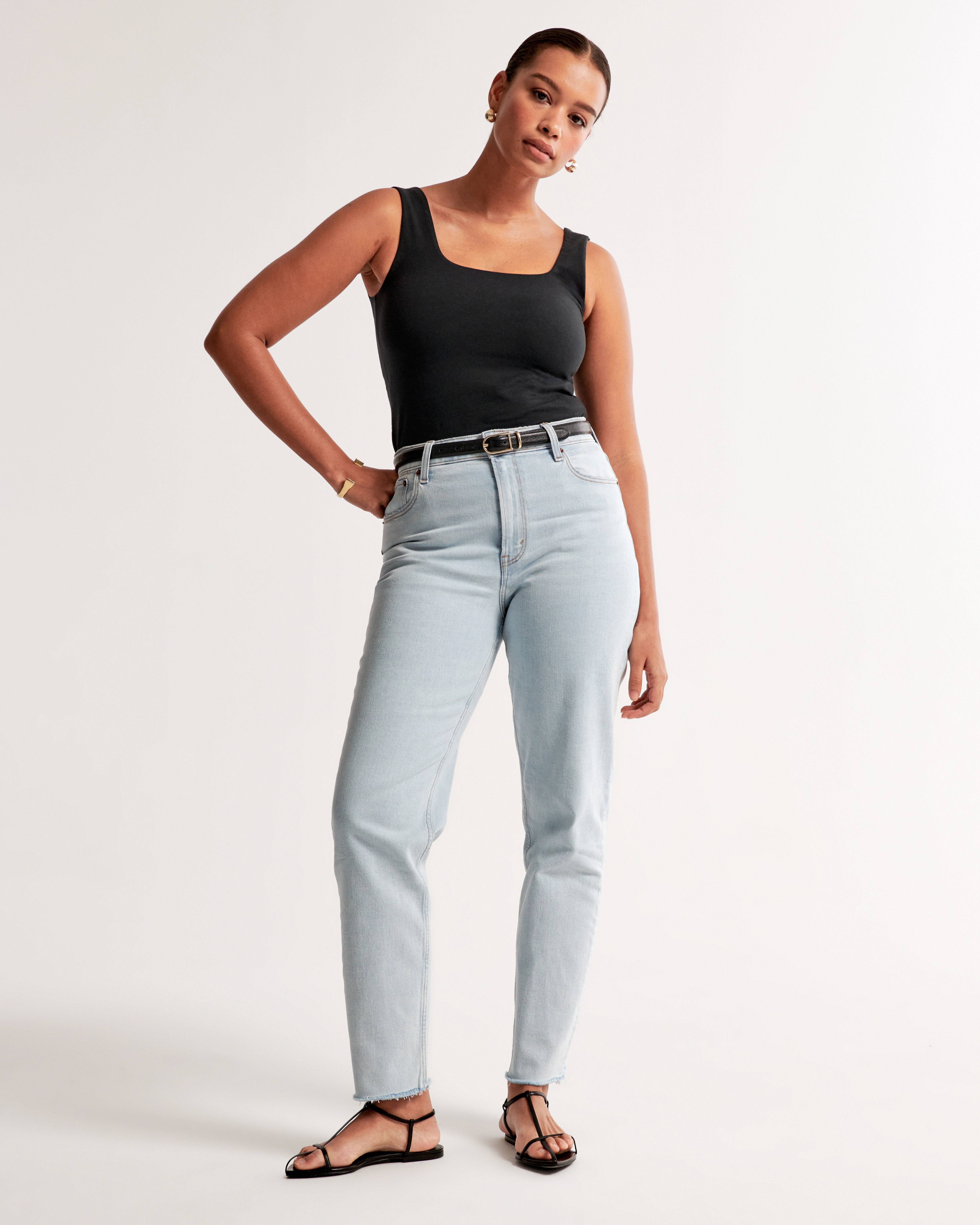 Curve Love High Rise Mom Jean | Abercrombie & Fitch (US)